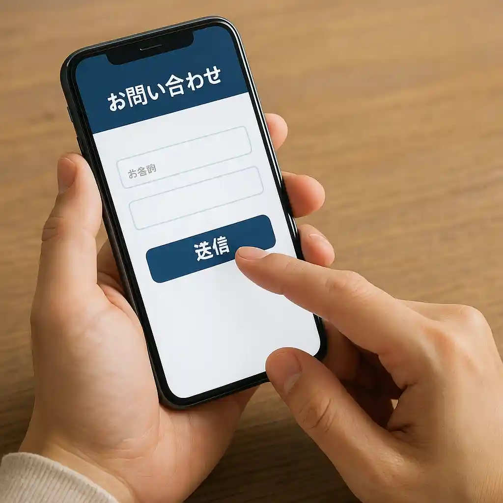 スマートフォンでメッセージのやり取りイメージ
